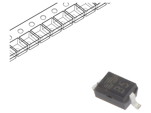 Diode: TVS netwerk; 28÷38V; 3A; tweerichtings-; SC76,SOD323 Diode: TVS netwerk; 28÷38V; 3A; tweerichtings-; SC76,SOD323